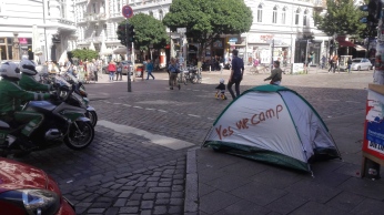 Zelt "yes we camp", Schulterblatt